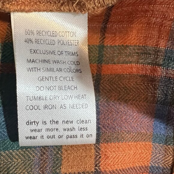 Toad & Co Women Hartland ShirtDress Plaid Flannel Short Sleeve Small Size - Picture 9 of 12